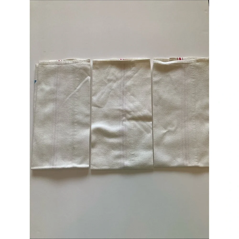 Vintage Kitty‎ Days of the Week Printed Tea Towels Set of 3 White Cotton 16x25
